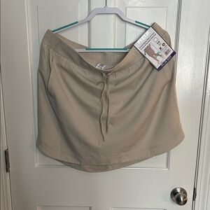 RBX Light Beige Skort with Elastic Waist